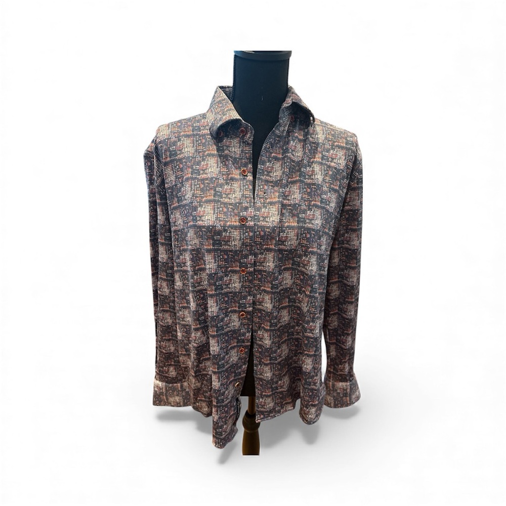Luciano Visconti Men's Patterned Button-Up Shirt